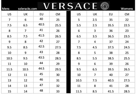 versace collection sizing|Versace ring size chart.